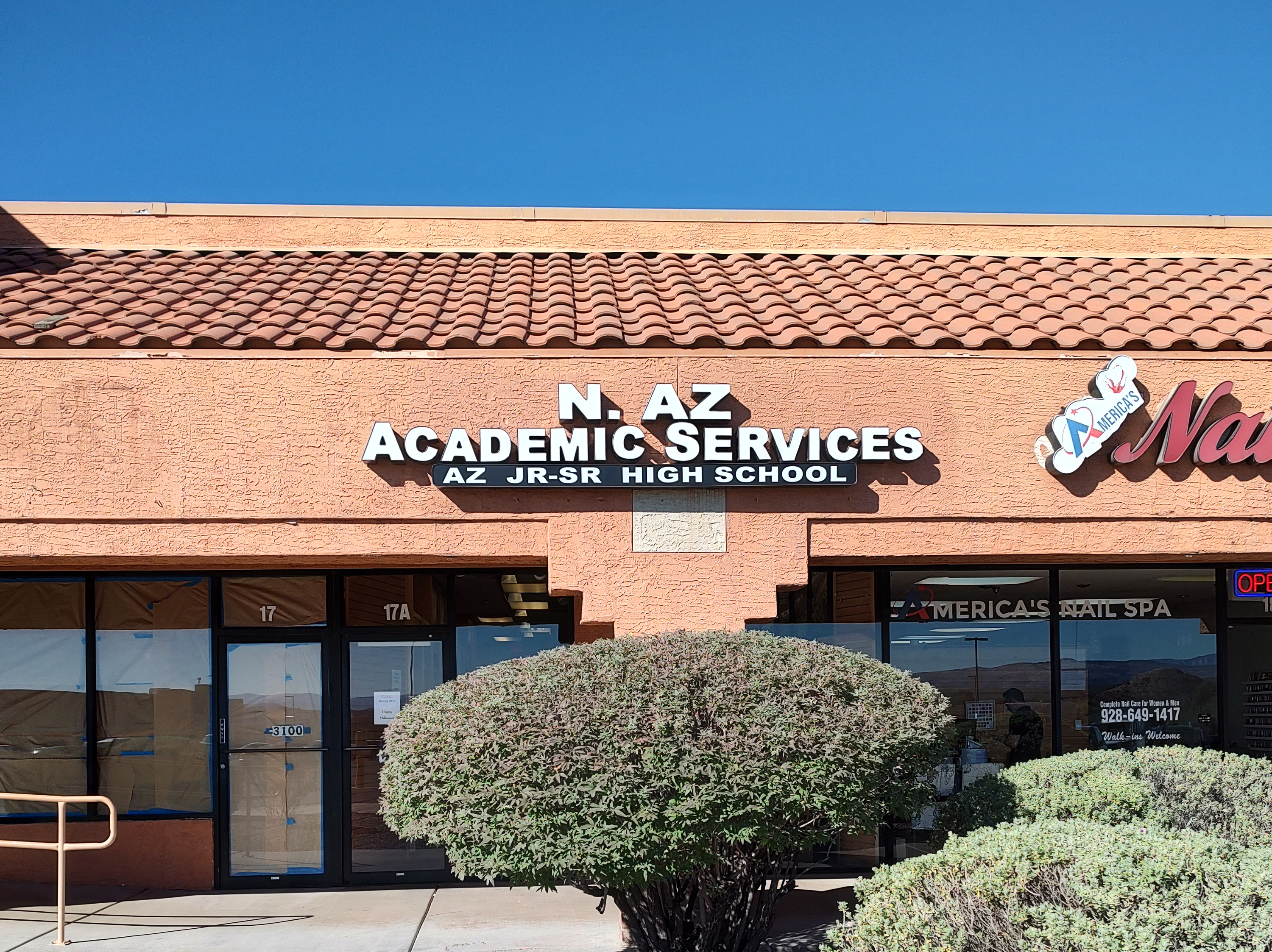 Arizona Jr/Sr Private High School Cottonwood campus entrance